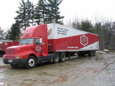 Louis P. Cote, Inc.'s electronics transport division tractor trailer.