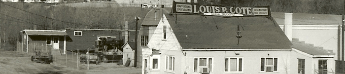 Louis P. Cote, Inc.'s original headquarters on Manchester NH's West Side in the 1950s