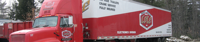 Louis P. Cote, Inc.'s Electronics transportation division tractor trailer
